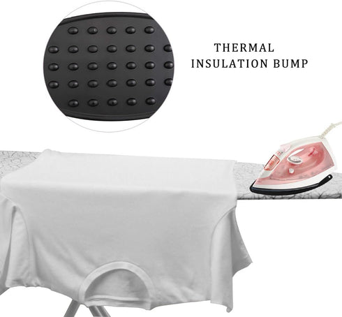 2 Pcs Silicone Iron Rest Pad, Multipurpose Hot Resistant Mat for Flat Irons, Ironing Board - Black.