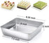 TeamFar 8 Inch Square Baking Pan - Stainless Steel for Wedding Christmas Party, Healthy & Non Toxic