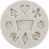 3D Casino Themed Poker Silicone Molds, Mini Heart Molds for Cake Decorating, Cupcake Topper, Candy Set of 1
