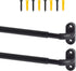 TYRON 2 Pack Screwed Sash Curtain Rod Adjustable 18-30 Inch, 3/8 In. Diameter for French Doors