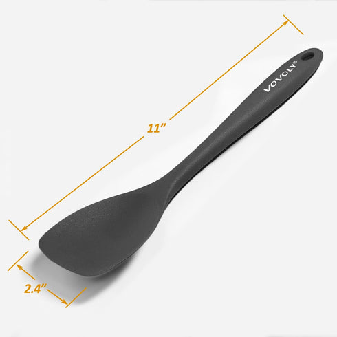 Upgrade Silicone Spatula Spoon Set, VOVOLY Heat Resistant Rubber Spoonula, Non-Stick Flexible Scrapers for Baking, 3