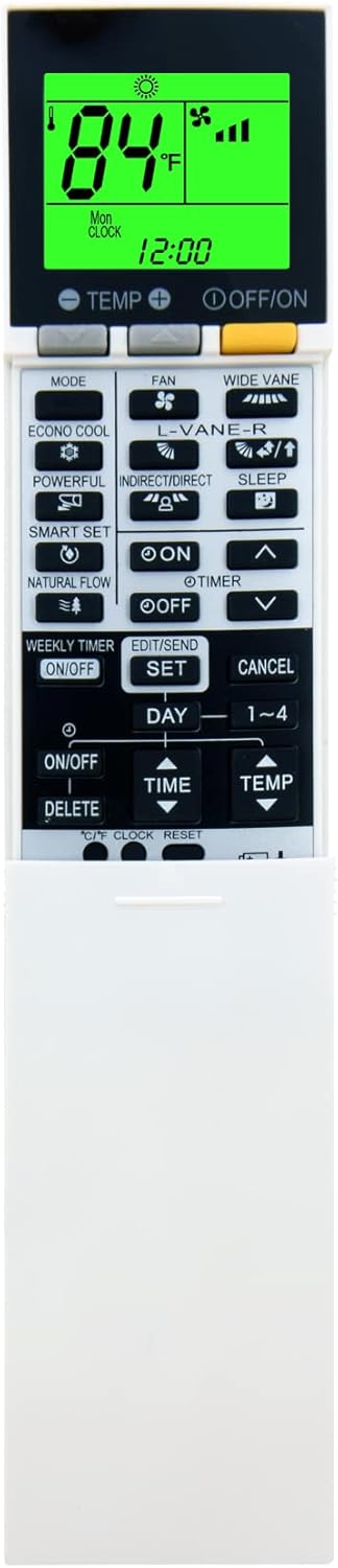RCECAOSHAN Replacement for Mitsubishi Electric AC Remote Control SG15F SG15H SG162 PAR-SL100A-E
