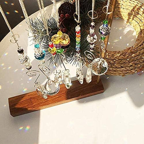 Set 7 H&D HYALINE & DORA Crystal Rainbow Suncatcher Glass Bead Chain Fengshui Hanging Pendant for Window Garden Party