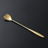 Falytemow 304 Stainless Steel Spoons for Coffee Tea Dessert Drink Mixing Milkshake Spoon Tableware Pack of 8 (8pcs Gold Heart Shape)