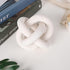 3-Link Jlong Wood Knot Decor, Wood Chain Link Coffee Table Decor, Small Shelf Decor Accents, Hand Carved Modern