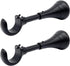 Heavy Duty Curtain Rod Brackets for Wall, 6 inch Extra Long Holder for Heavy Curtains, for 3/4 to 1 inch Rods, Set of