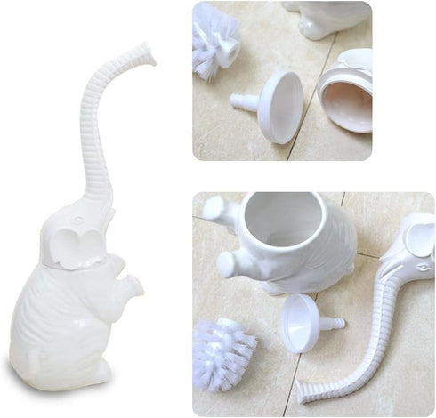 AORTULL Set,Modern Toilet Brush and Holder Ceramic Toilet Bowl Brush Holder,Cute Bathroom Decor, Non-Scratch Bristles