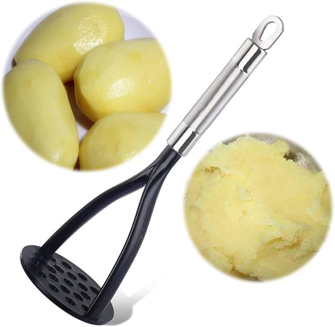 TENTA KITCHEN Good Grips Nylon Potato Solid Masher - Ricer Press Blender Crusher for Non-Stick Cookware with Heat
