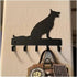 Key Holder Dog Leash Hanger for Wall - German Shepherd Sitting - Large 9 inch Wide with 5 Hooks - Made in USA