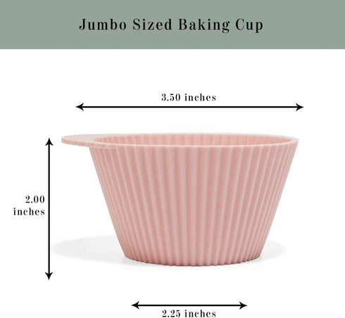 The Silicone Kitchen Reusable Silicone Baking Cups, Jumbo Muffin Liners for Cupcakes, BPA Free, 12 Pack