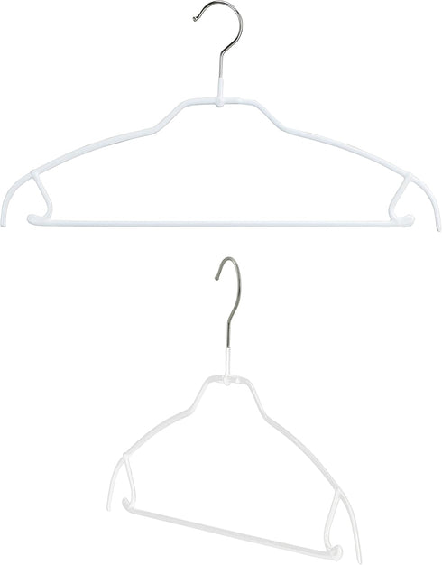 Mawa by Reston Lloyd Silhouette Ultra-Thin Series Non-Slip Space Saving Shirt Hanger with Pant Bar & Skirt Hooks, Pack