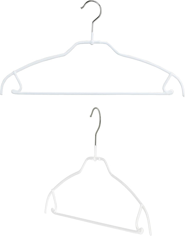 Mawa by Reston Lloyd Silhouette Ultra-Thin Series Non-Slip Space Saving Shirt Hanger with Pant Bar & Skirt Hooks, Pack