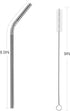 25 Piece Set of 8.5 Inch Long Stainless Steel Drinking Straws, Reusable Metal Straws for 20 OZ (20 Bent|5 Brushes)
