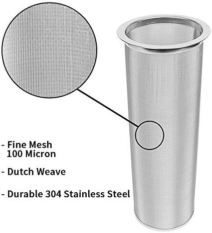 UPTRUST Cold Brew Coffee Maker Filter for 2 Quart/64 Ounce Wide Mouth Mason Jar, Iced Coffee & Tea Maker