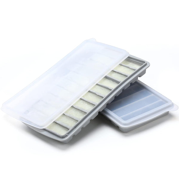 Eaasty 2 Pieces Breastmilk Storage Container Baby Food Milk Silicone Freezer Trays