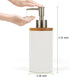Ceramic Soap Dispenser, Hand Soap Dispenser Refillable Liquid for Kitchen and Bathroom (White)
