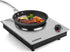 CUSIMAX 1500W Electric Hot Plate, Portable Stainless Steel Single Burner for Cooking, Easy to Clean, CMHP-C150N