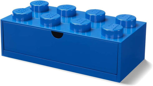 LEGO Stackable Desk Drawer BLUE - Plastic Storage Box for LEGO, Toys, Office Supplies, and Home Decoration
