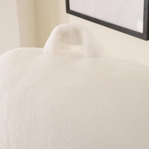 Fur,Large(19")) Reading Pillow for Sitting in Bed,Large Backrest Reading Pillow with Arm Rest,Back-Rest Support Cushion