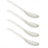 4 pcs Porcelain Egg Spoons, 5 Inch Ceramic Spoons for Coffee, Dessert, Yogurt, Tea