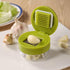 Emptycolor Mini Garlic Chopper and Press with Container, Manual Garlic Mincer Crusher Cutter