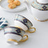 YBK Tech Euro Style Bone China Cup & Saucer Set, Ceramic Tea Coffee Cup for Home Kitchen