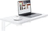 TEAMIX Wall Mounted Desk, White Folding Desk for Small Spaces with Heavy-Duty Brackets