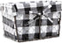 DII Farmhouse Chicken Wire Storage Baskets with Liner – Small, Vintage Black & White Check, 9x7x6", 3 Piece