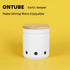 4.5-Inch 24 oz, ONTUBE Garlic Keeper with Wooden Lid, Ceramic Garlic Holder Storage, Garlic Container for Kitchen