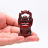 BRABUD Feng Shui Red Resin Laughing Buddha Statue Figurines Set of 6 BS001