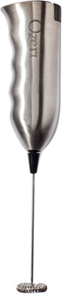 Ozeri Deluxe Milk Frother with 12 oz Frothing Pitcher in Stainless Steel and Extra Whisk Attachment
