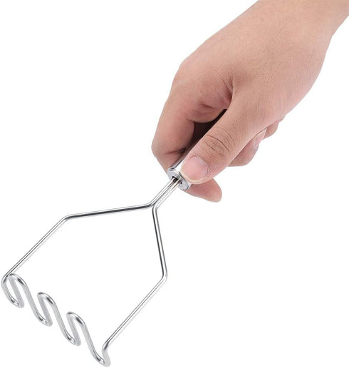 FTVOGUE Stainless Steel Potato Masher, Vegetable Mud Crusher, Kitchen Gadgets for Potato Puree