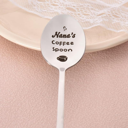 Nana Mother's Day Gifts, Engraved Coffee Spoon for Women, Birthday Gifts for Nannie