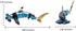 Tiny 3?" Gold Dotted Blue Hammerhead Shark Figurine, Miniature Hand Blown Glass Collectible