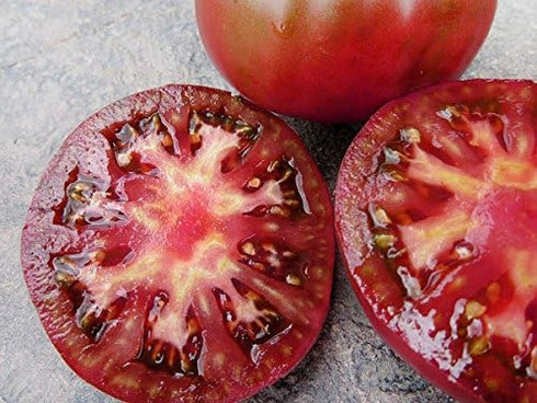 Harley Seeds 30 Giant Black Krim Tomato Seeds, Heirloom Non-GMO, Low Acid, Indeterminate, Open-Pollinated, Sweet, Super