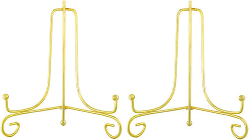 Artliving Gold Iron Easel Display Stand, 6 Inch, 2 Pack for Photos, Cookbooks, Plates, Tablets, and Art