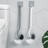 2Pcs Curved Toilet Bowl Brush Without Holder, Durable Bathroom Cleaning Brushes for Deep Cleaning (Gray+White)
