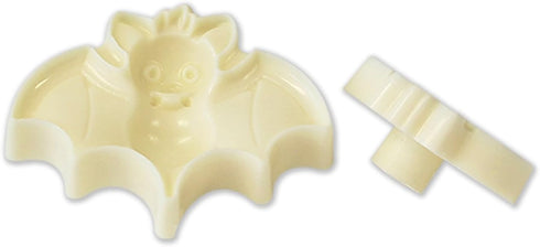 JEM Enterprises Pop It - Bat Shaped Mold for Cake Decorating, Set of 2, Large & Small Sizes, White