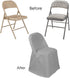 Gray Polyester Folding Chair Covers - Perfect for Events and Weddings