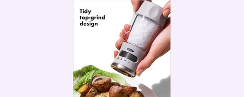 OXO Good Grips Salt Grinder - Mess-Free Contoured Design, Gray