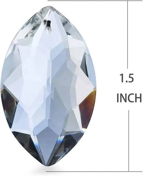 10pcs 1.5"/38mm LoveUnited Crystal Pendants Crystal Suncatcher - Hanging Crystals Prisms for Windows, FengShui, Hanging