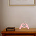Small Pink Decor,Resin Heart Hands Sculpture for Living Room Bedroom Bookshelf Shelves Office Desk Decor,Love Finger
