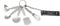 Mini Stainless Steel Kitchen Tool Set with Keychain, Set of 5, Includes Whisk, Spatula, Spoon, Skimmer, Ladle