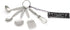 Mini Stainless Steel Kitchen Tool Set with Keychain, Set of 5, Includes Whisk, Spatula, Spoon, Skimmer, Ladle