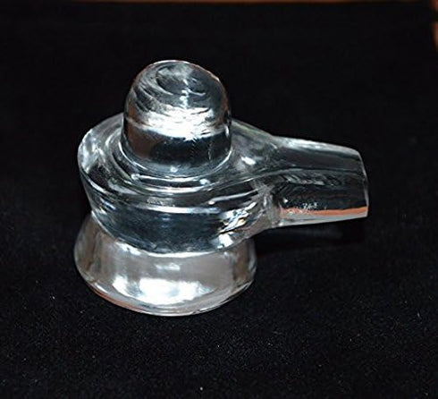 IS4A Blessed & Energized Crystal Quartz Sphatik Shivling Shiva Lingam 25-30 Grams