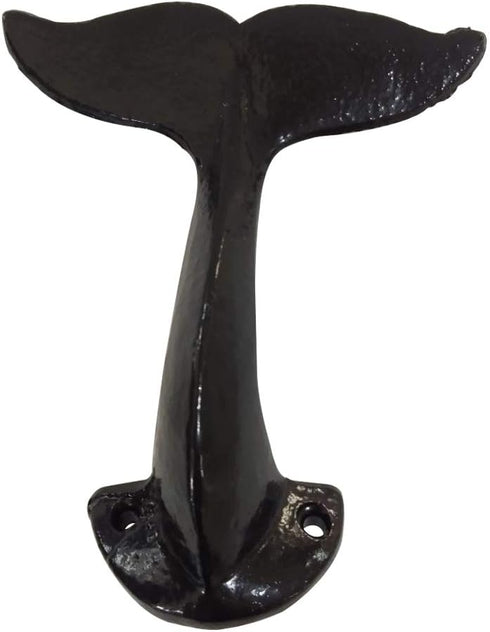 Wall Hooks Heavy Duty, Decorative Cast Iron Whale Tail Nautical Wall Coat Hook, Utility Hanging Hook