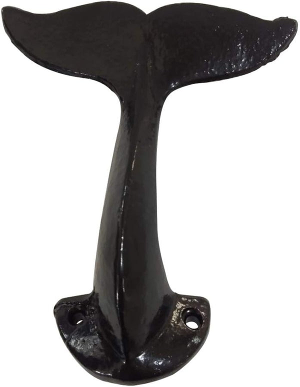 Wall Hooks Heavy Duty, Decorative Cast Iron Whale Tail Nautical Wall Coat Hook, Utility Hanging Hook