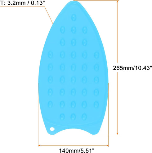 Silicone Iron Rest Pad - Multipurpose Hot Resistant Mat for Ironing Board, Compact Steam Mat, Blue