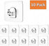 FIGO 10 Packs 15lb Seamless Small Wall Hooks, Adhesive Transparent Hooks for Drill-Free Walls