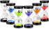 EMDMAK Colorful Sand Timer, Hourglass Sandglass Timer, 1/3/5/10/15/30 mins, Pack of 6 for Games, Classroom, Home Office